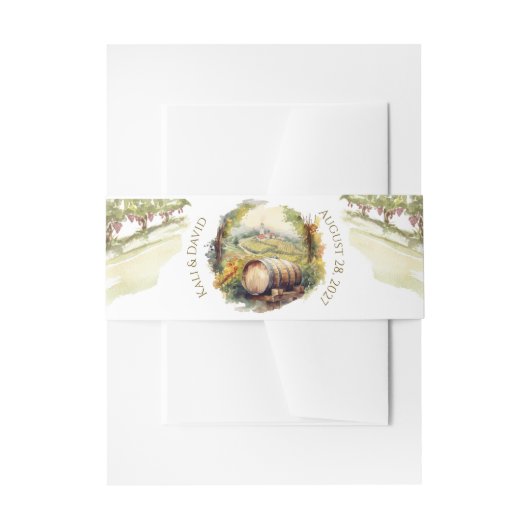 ウオーターカラーヴィンヤード 招待状ベリーバンド (正面例)