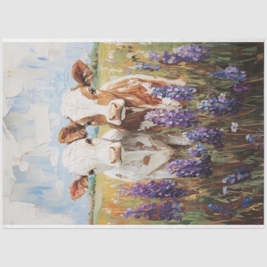 ウカウカルブルピネの花絵を描のデコペ 薄葉紙 (正面)