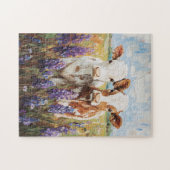 ウカウカルブルピネ絵を描の花 ジグソーパズル (横)