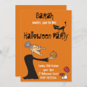 ウカスタムィッチハローウィンパーティ招待状 招待状 (正面/裏面)