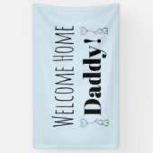 ウカスタムェルカムホームブルーキュートパーソナライズされたバナー 横断幕 (縦)