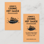 ウカスタムッドカットアートチリペッパーホームメードホットソース 名刺 (正面/裏面)