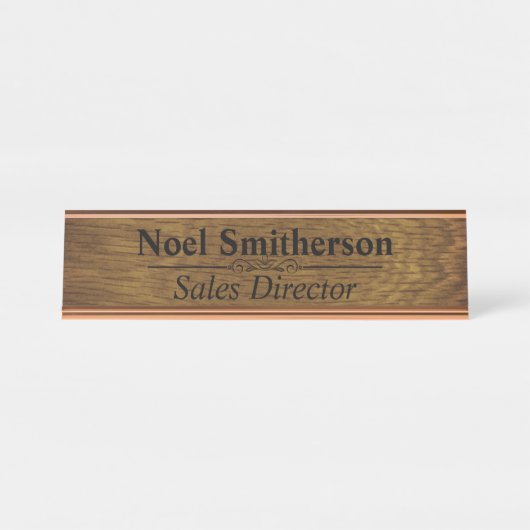 ウカスタムッド効果机用ネームプレート デスクネームプレート (正面)