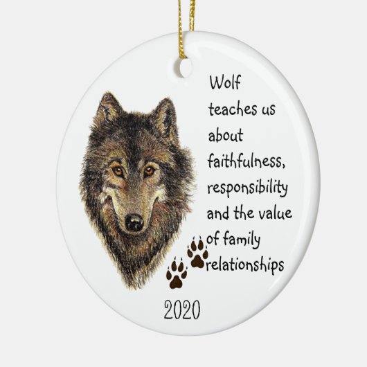 ウカスタムルフトテム動物ガイド水色自然 セラミックオーナメント (左)