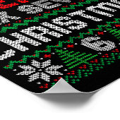 ウガイクリスマスセーター 67 シックス セブン 6 7 ミーム 楽しい ポスター (角)