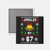 ウガイクリスマス67の面白いデザイン 6と7 手 マグネット (正面/裏面)