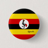 ウガンダのボタン,愛国的ウガンダ国旗のファッション 缶バッジ (正面)