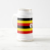 ウガンダの国旗 ビールジョッキ (正面左)