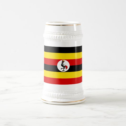 ウガンダの国旗 ビールジョッキ (中央)