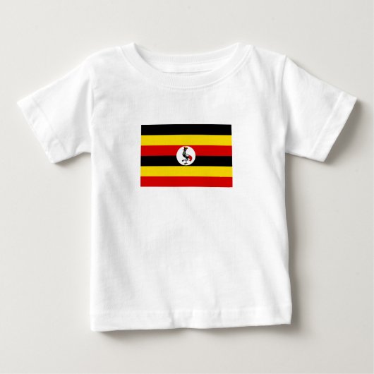 ウガンダの国旗 ベビーTシャツ (正面)