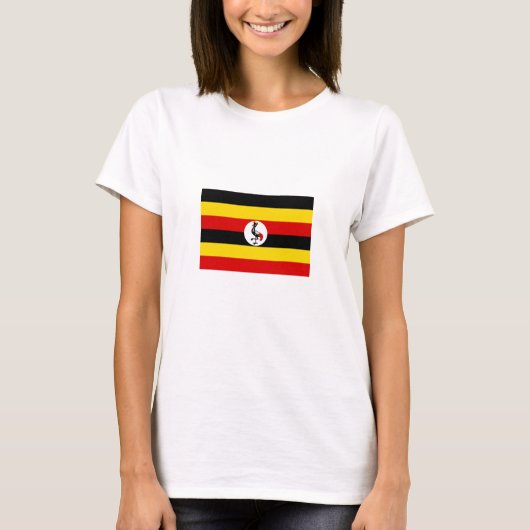 ウガンダの国旗 Tシャツ (正面)