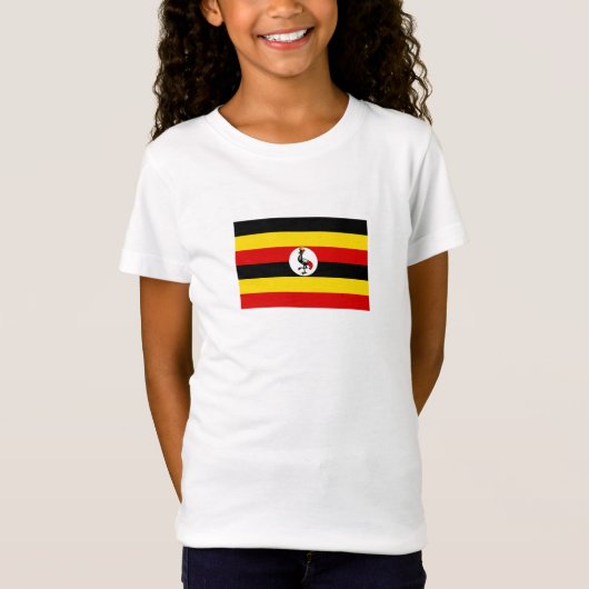 ウガンダの国旗 Tシャツ (正面)