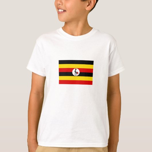 ウガンダの国旗 Tシャツ (正面)