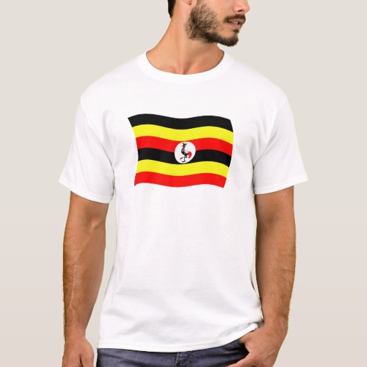 ウガンダの国旗Tシャツ Tシャツ (正面)