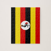 ウガンダの国民の世界の旗 ジグソーパズル (縦)