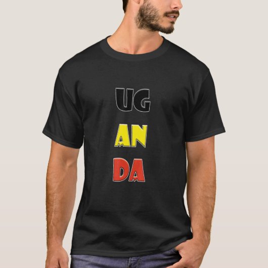 ウガンダカラフル語 Tシャツ (正面)