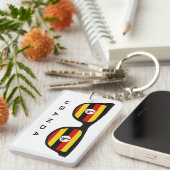 ウガンダシェードカスタム文字&カラーキーチェーン キーホルダー (正面右)