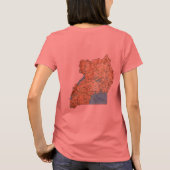 ウガンダ国旗と地図dk Tシャツ (裏面)
