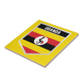 ウガンダ国旗のシールド タイル (側面)