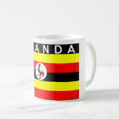 ウガンダ国旗の国文字名 コーヒーマグカップ (正面右)