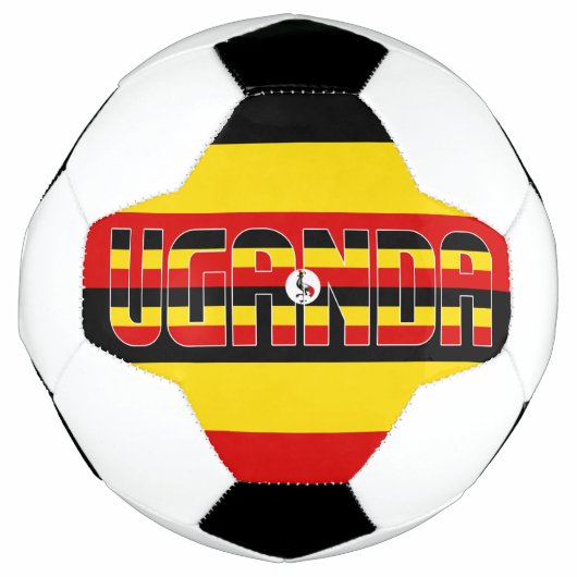 ウガンダ国旗の愛国心 サッカーボール (正面)