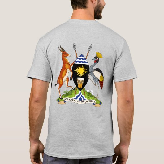 ウガンダ国旗の独立性お祝い Tシャツ (裏面)