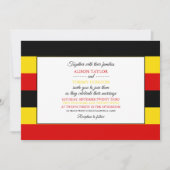 ウガンダ国旗、ウガンダ結婚国旗 招待状 (正面)