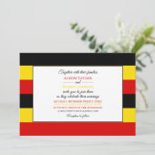 ウガンダ国旗、ウガンダ結婚国旗 招待状 (スタンド正面)