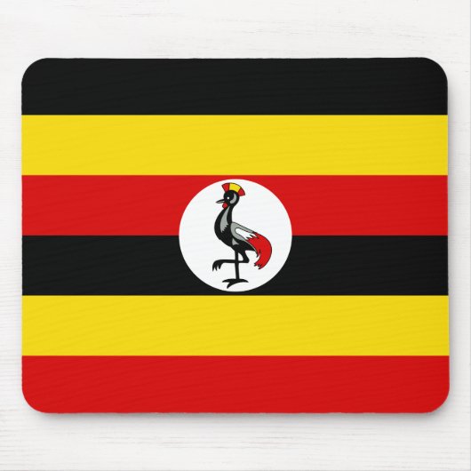 ウガンダ国旗（ウガンダ） マウスパッド (正面)