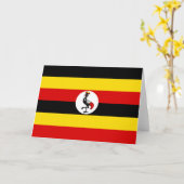 ウガンダ国旗 カード (黄色い花)