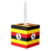 ウガンダ国旗 キューブオーナメント (裏面アングル)