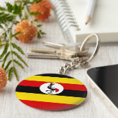 ウガンダ国旗 キーホルダー (側面)