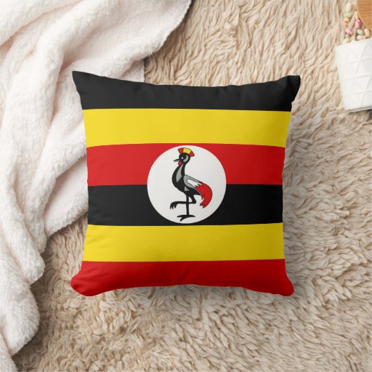 ウガンダ国旗 クッション (ブランケット)