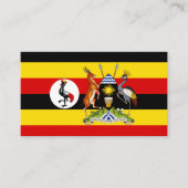ウガンダ国旗&コート・オブ・アームズ,ウガンダ国旗 名刺 (正面)