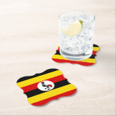 ウガンダ国旗 ペーパーコースター (インサイチュ)