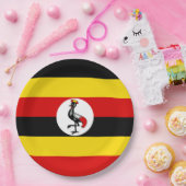 ウガンダ国旗 ペーパープレート (パーティー)
