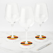 ウガンダ国旗 ワイングラスタグ (セット)