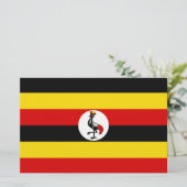 ウガンダ国旗 便箋 (スタンド正面)