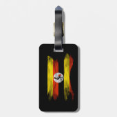 ウガンダ国旗、国旗 ラゲッジタグ (裏面縦)