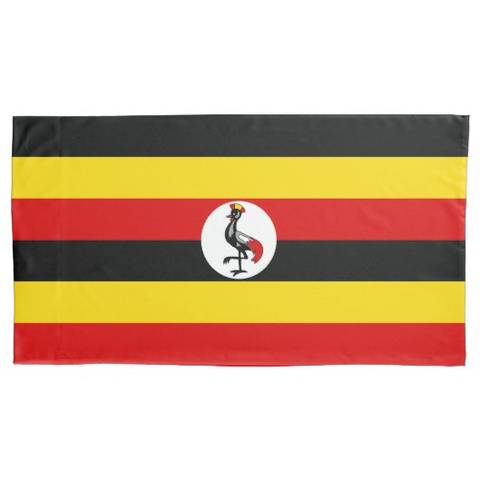 ウガンダ国旗 枕カバー (正面)