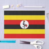 ウガンダ国旗 薄葉紙 (クラフト)