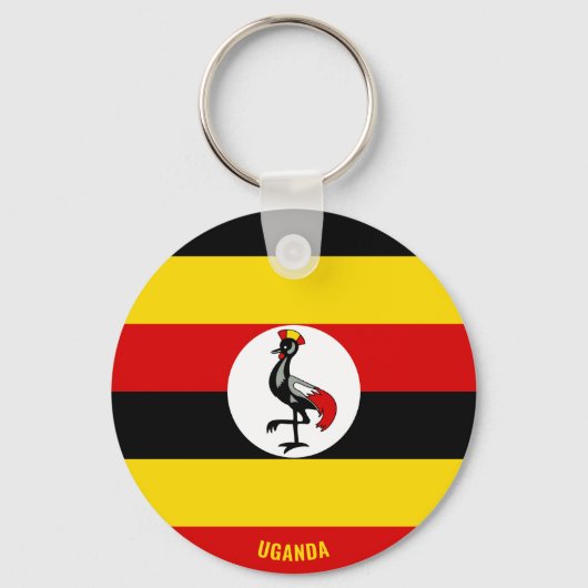 ウガンダ国魅力的旗 キーホルダー (正面)