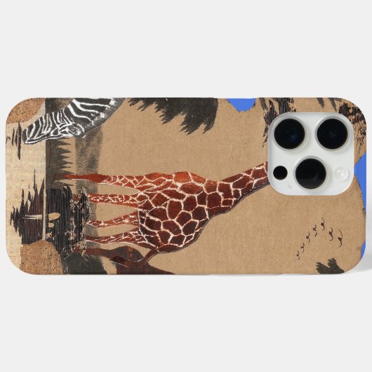 ウガンダ野生動物地図アートプリント Case-Mate iPhoneケース (裏面 (横))