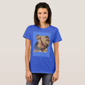 ウガンダ野生動物地図アートプリント Tシャツ (正面フル)