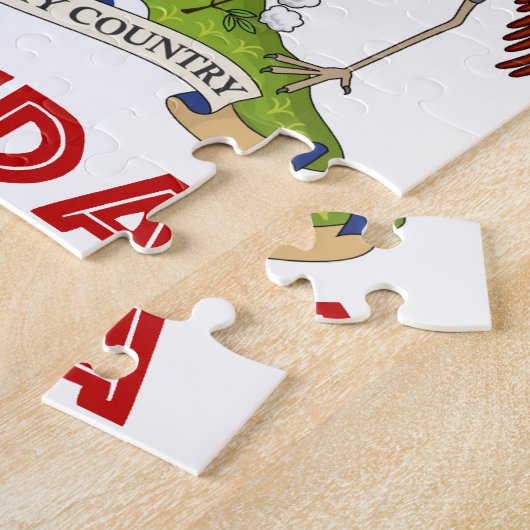 ウガンダ-または記号旗か紋章または紋章付き外衣 ジグソーパズル (側面)