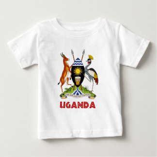 ウガンダ-または記号旗か紋章または紋章付き外衣 ベビーTシャツ