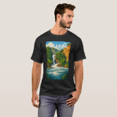 ウガンダ イラスト 旅行 アート ヴィンテージ Tシャツ (正面フル)