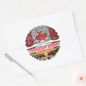 ウガンダ・ウガンダ・カナダ・カナダ・ツリー・ルーツ国旗 ラウンドシール (封筒)