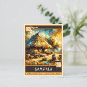 ウガンダ,カンパラ |ヴィンテージ絵画ー ポストカード (スタンド正面)