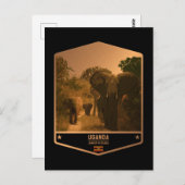 ウガンダ ポストカード (正面/裏面)